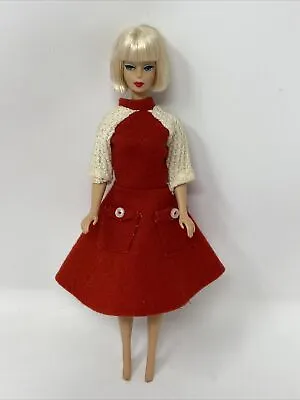 Vintage Barbie Clothes RED WOOL DRESS Made In Spain Wendy Elite Babs • $14.99