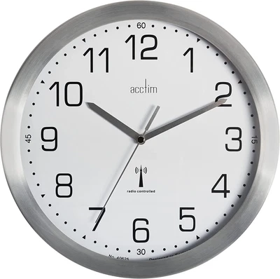 £30.95 • Buy Acctim 74337 Mason Radio Controlled Wall Clock, Silver