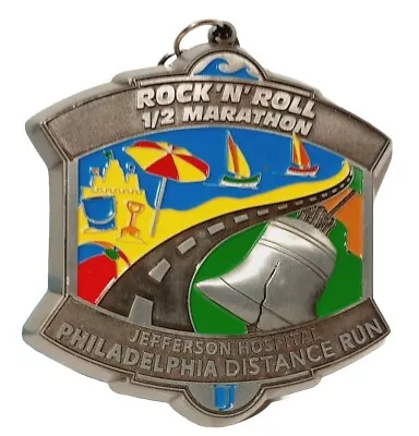 Rock N Roll Half Marathon  Finisher Medal Jefferson Hospital Philadelphia Distan • $12.99