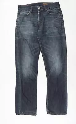Gap Mens Blue Cotton Straight Jeans Size 32 In L34 In Regular Zip • £9.75