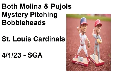 $94.98 • Buy MOLINA And PUJOLS MYSTERY PITCHING BOBBLEHEADS 4/1/23 SGA STL CARDINALS PRESALE