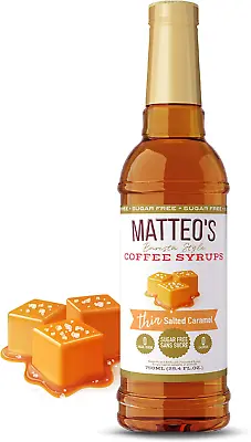 Matteo'S Sugar Free Coffee Flavoring Syrup Salted Caramel Delicious Coffee Syr • £7.49