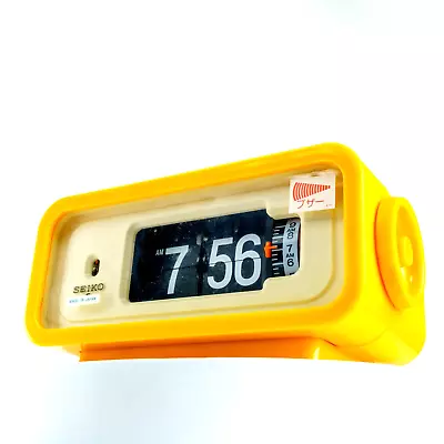 SE|KO Flip Clock DP666T Yellow Body Space Age Vintage Excellent #1105 • $117.76