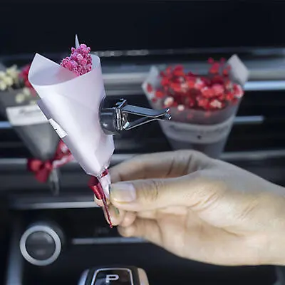 Mini Flowers Bouquet Car Air Freshener Vent Clip Creative Fragrance Clips • $7.27