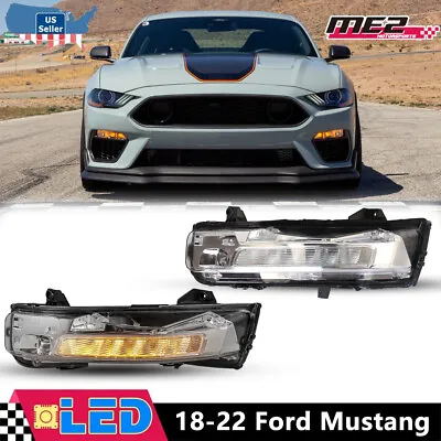 Fog Lights For Ford Mustang GT V8 2018-2022 LED Lamp DRL Squential Turn Signals • $272.99