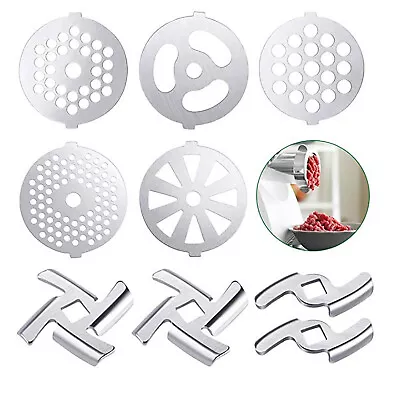 Replacement Mincer Hole Plate Shredder Disc Blades For Home Meat Grinder Parts • £8.30