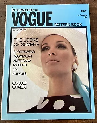 Vintage Vogue Pattern Book International June/ July 1968 • $34.99