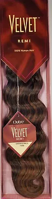 Outre VELVET REMI 14 INCH  100% Human Hair EUROPEAN DEEP WEAVE EXTENSION #1B/30 • $39.99