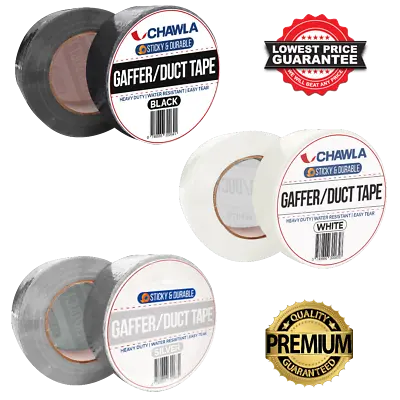 Duck Duct Cloth Waterproof Gaffer Gaffa Tape 48MM X 50M Silver Black White Red • £69.99