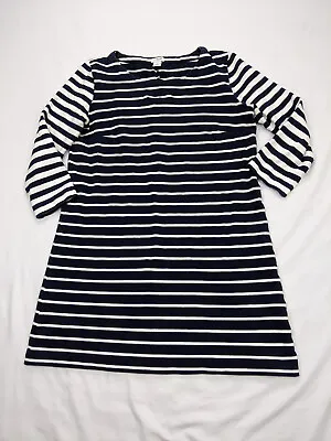 J Crew Womens XS Striped Maritime Stretchy Dress  Nautical Navy/White • $7.94