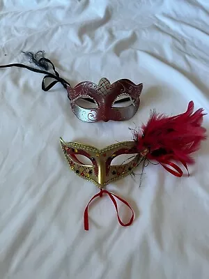 Set Of 2 Multi-Colored Masquerade Masks • $8