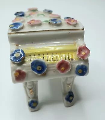 VTG Porcelain Dollhouse Miniature Grand Piano Cherry Blossoms Occupied Japan • $14.99