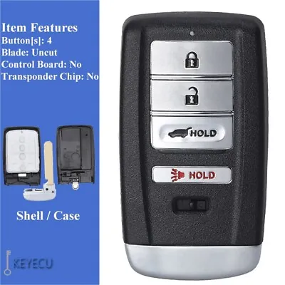 Smart Remote Key Shell Fob Case 4 Buttons For Acura 2016-2021 RDX 2014-2020 MDX • $15.30
