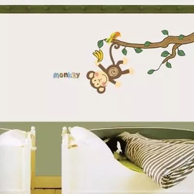 Vinyl Wall Decals/Stickers-Kids Room-Monkey Design W/Tree Bananas ETC.--CUTE!! • $6.88