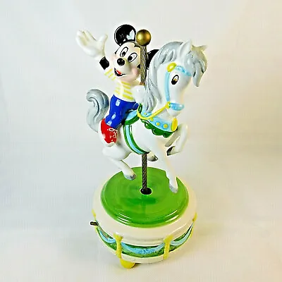 Vintage Schmidt Disney Mickey Mouse Carousel Horse Music Box Club March 9  • $19.97