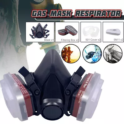 6200 Half Face Respirаtor Reusable Gas Mask Organic Vapor Cover Painting Protect • £10.92