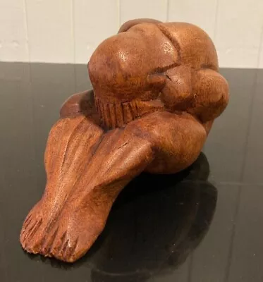 Abstract Yoga  Wood Carving Bali Asanas Yogi Sculpture Handcrafted Art Display  • $22