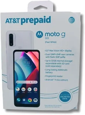 Moto G Go AT&T Pre & Post Paid Cricket H2O & RedPocket (AT&T Network Locked) • $69.99