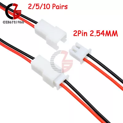 2/5/10Pairs JST 2.5 SM 2-Pin Connector Plug Female & Male With Wires CablesNew • $2.48