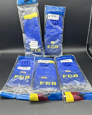 5 Pair FC Barcelona Medias Futbol Socks Turquoise/Aqua W/ Yellow Espana Soccer • $20.95