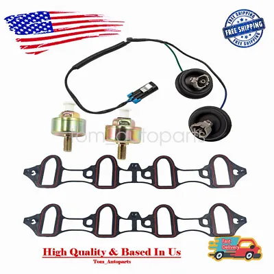 Knock Sensor Harness Intake Manifold Gasket Kit For Chevy Silverado For Sierra • $35.98