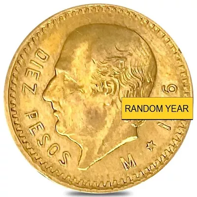 10 Pesos Mexican Gold Coin Scruffy (Random Year) • $609.93