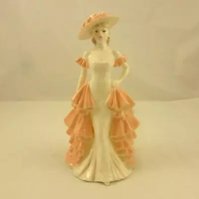 Coalport Ladies Of Fashion Cafe Royal Figurine 8.5  Fine Bone China 1990 Unboxed • £24.99