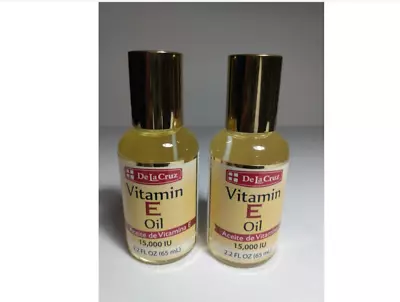 De La Cruz 15000 IU Vitamin E Oil 2.2 FL OZ / Bottled In USA (2 BOTTLES) • $12.99