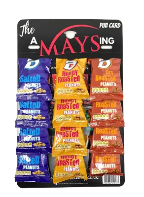 £10.97 • Buy Big D Mix Salted | Honey | Dry Roasted Peanuts On 'AMaysing' Pub Card 12 X 50g