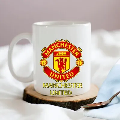 Manchester United Mug Coffee Tea Drinking Cup Kitchen Ceramic Home Office Gift • £2.05