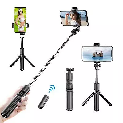 4 In 1 Bluetooth Selfie Stick Tripod Phone Holder Wireless Extendable V2G7 • £6.35