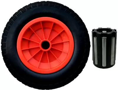 3.50-8 Orange 14  Puncture Proof Launching Trolley Wheels Solid 1  Bearings • £19.95