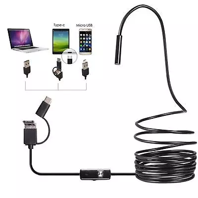 Pipe Inspection Camera Endoscope Video Sewer Drain Cleaner Waterproof Snake USBC • $15.24