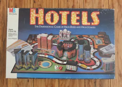 Vintage 1987 Hotels Board Game Milton Bradley MB Real Estate Strategy • £190.02