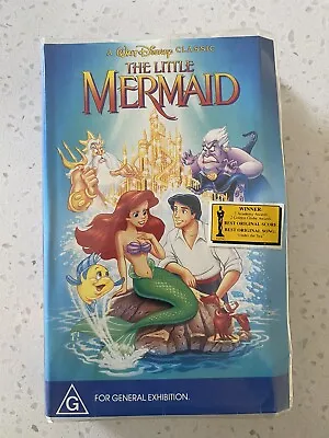 Walt Disney's Classic The Little Mermaid VHS Video Black Diamond Clamshell • $45.99