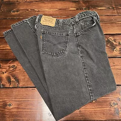 Vintage 90s Orange Tab Levi’s 550 Relaxed Fit Black Jeans USA Size 32x32 USA ‘97 • $9.99