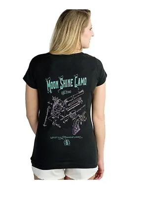 Muddy Girl Serenity Camo Gun Shirt Short Sleeve Top Turquoise Blue Or Black • $22.99