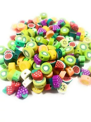 £9.99 • Buy Handmade Polymer Clay Beads Necklace Fruit Shape Spacer Jewellery Craft 10mm