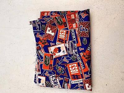 University Of Florida Gators Fabric Remnant. Almost 2 Yards. Width 43”.SykelEnt • $15.34