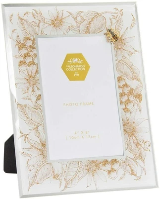 £9.89 • Buy Mirror Honeycomb Bee Gold Glitter Diamante Photo Picture Frame  4 X 6 , 5 X 7 
