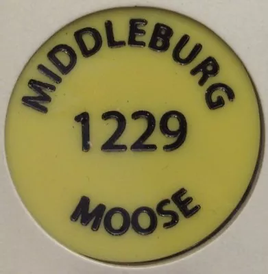 Vintage Moose Lodge Middleburg PA Yellow Plastic Trade Token - Pennsylvania • $4.99
