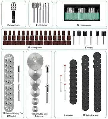 147Ps Mini Electric Grinder Rotary Tool Drill Set Variable Speed Accessories Kit • $15.16