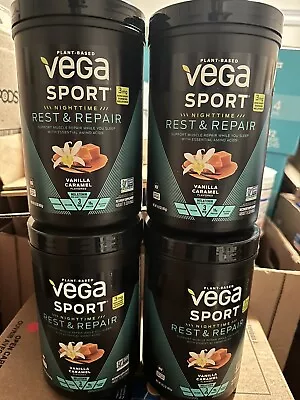 5 Vega Sport Nighttime Rest & Repair Vanilla Caramel Vega 14.2 Oz Powder • $75
