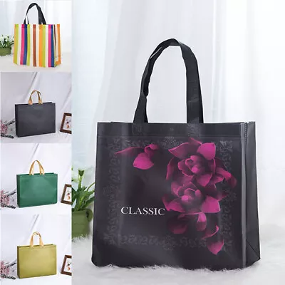 £3.30 • Buy Reusable Non-Woven Shopping Bag Tote Foldable Large Capacity Shopper Grocery Bag