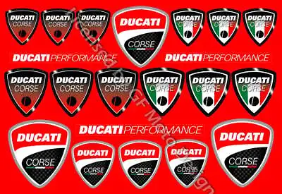 Ducati Corse Motorcycle Stickers Tank Decals 1098 1198 Monster Panigale /25 • $12.42