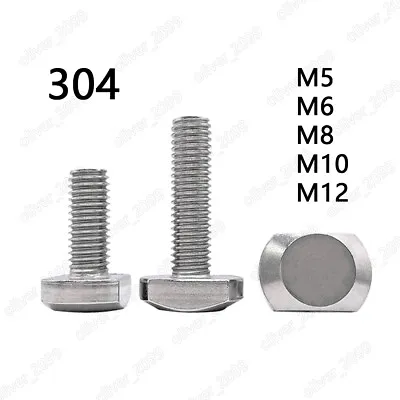 304 Stainless Steel T-Slot Bolts T-Slot Screws M5 M6 M8 M10 M12 • $16.40