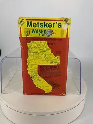 Metsker's Map Of Washington State Map Vintage County Backpacking Hunting • $6.95