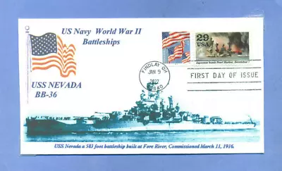 2559i USS NEVADA BB-36 USN Battleship Pearl Harbor 1941 Photo Cachet Flag F Day • $6.90