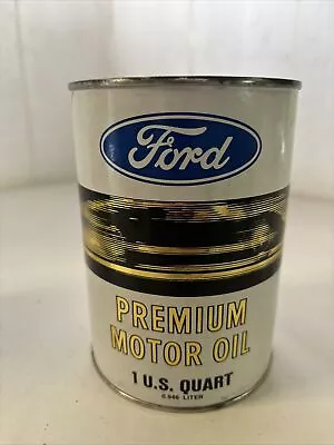 Vintage 1 Quart Ford  Premium Motor Oil Can Full • $9.99