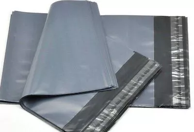 £5.95 • Buy 50 LARGE 12 X 16  GREY PLASTIC MAILING BAGS SELF SEAL POSTAGE POST SACKS - NEW